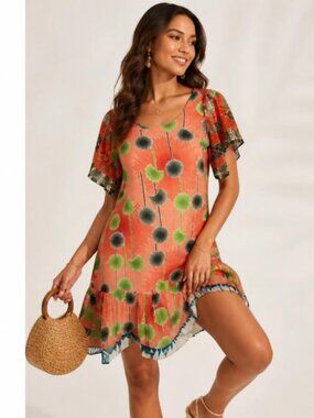 Light Colorful Mini Dress size small